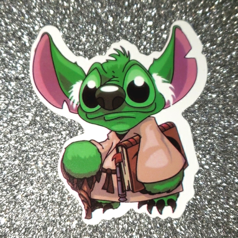 DISNEY LILO AND STITCH waterproof Sticker Yoda Star Wars